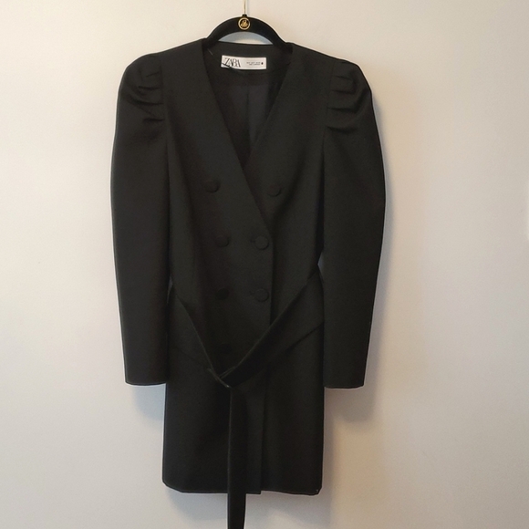 Zara Blazer Dress Size Small Black - Picture 1 of 11
